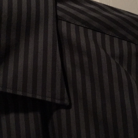 Axcess Black and Grey Striped Button down shirt - Picture 3 of 4